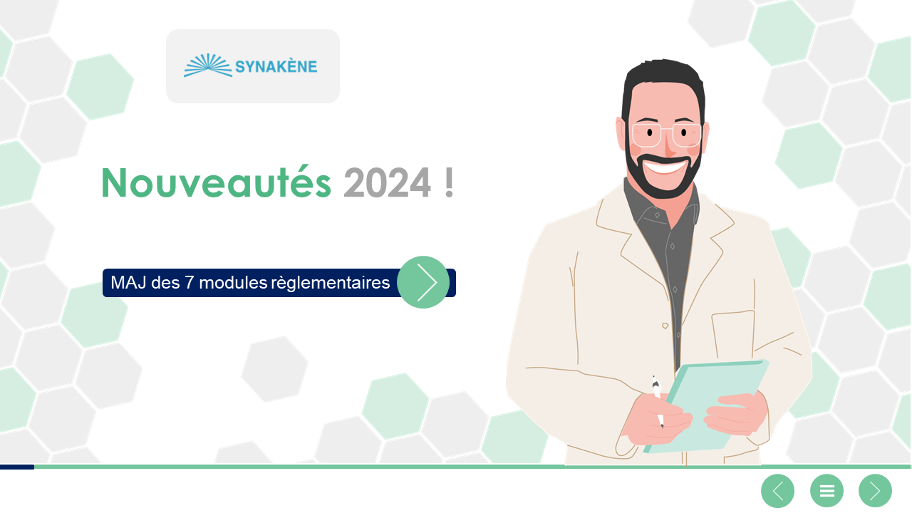 nouveautés 2024 des modules règlementaires de SYNAKENE 